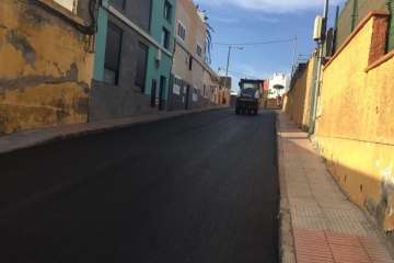 Últimas obras del plan de asfaltado del Fdcan en Telde (Foto TA)